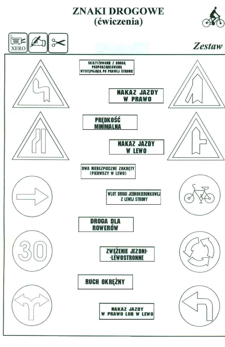 Test Znaków Drogowych Klasa 4 4 klasa – Znaki drogowe utrwalenie wiadomości.